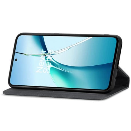 Чохол-книжка у стилі Retro м'яке покриття Skin Feel діловий дизайн на Realme C75 - чорний