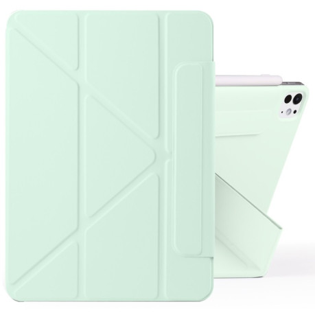 Чехол-книжка Fixed Buckle Magnetic Demation Leather для iPad Pro 13 2024 - зеленый