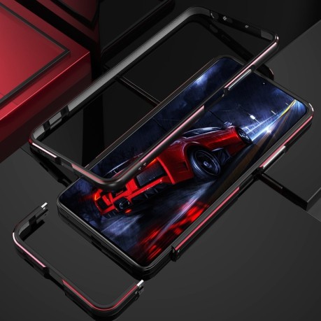 Металлический бампер Aurora Series для Xiaomi Redmi Note 11 Pro 5G (China)/11 Pro+ - черно-красный
