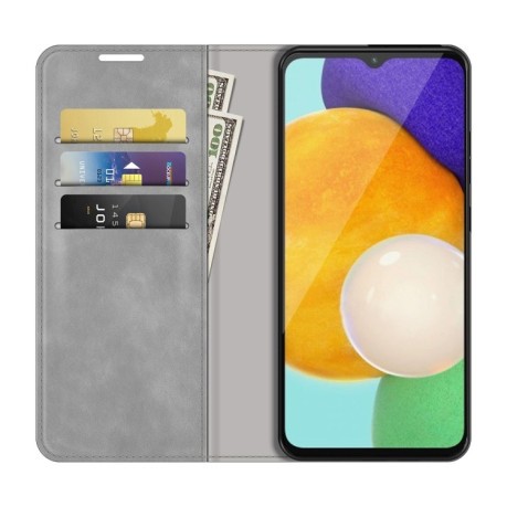 Чехол-книжка Retro-skin Business Magnetic на Samsung Galaxy A04s/A13 5G - серый