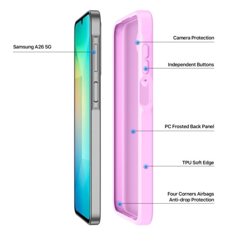 Чохол DUX DUCIS Yind Series TPU Hybrid PC  для Samsung Galaxy A26 5G - рожевий