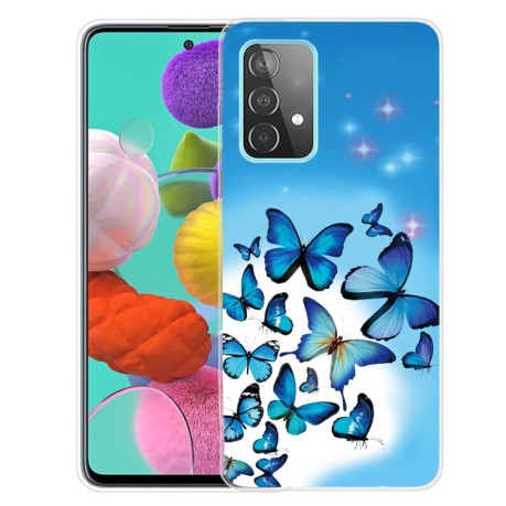 Ударозащитный чехол Painted для Samsung Galaxy A32 4G - Blue Butterfly