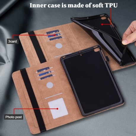 Чохол Solid Color Stripe Embossed Leather для Xiaomi Redmi Pad SE 8.7 - зелений