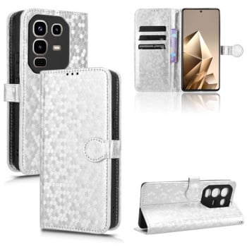 Чехол-книжка Honeycomb Dot для Infinix Note 50 4G / Note 50 Pro 4G - серебристый