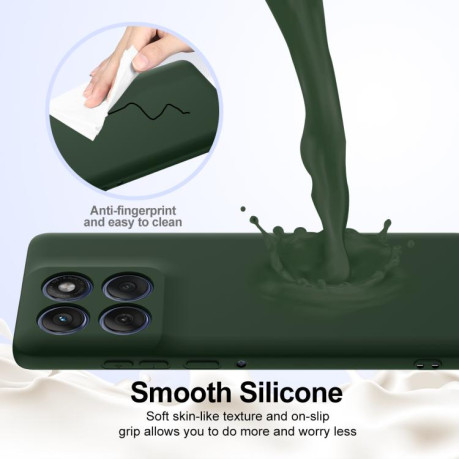 Силиконовый чехол Shockproof Silicone Magsafe для Motorola Edge 60 / 60s / 60 Fusion - зеленый