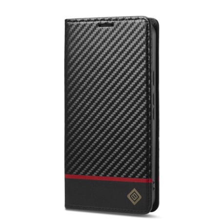 Чохол-книжка LC.IMEEKE з фактурою Carbon Fiber на Google Pixel 10 / 10 Pro - Black