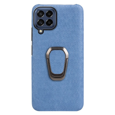Противоударный чехол Honeycomb Ring Holder для Samsung Galaxy M53 - синий