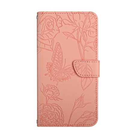 Чехол-книжка Skin Feel Butterfly Embossed для Xiaomi Redmi A3 - розовый