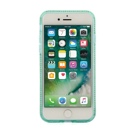 Ультратонкий Прозрачный TPU Чехол Studded Full Frame Diamond Bling Green для iPhone SE 3/2 2022/2020/8/7