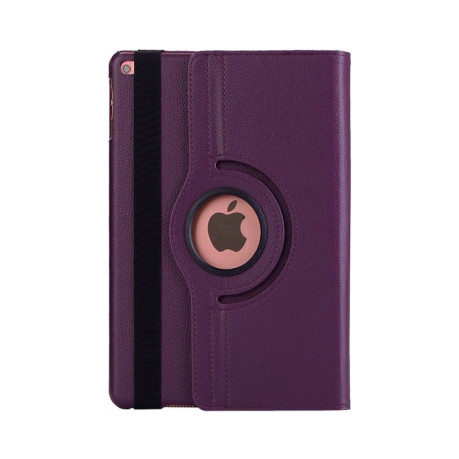 Кожаный Чехол 360 Degree Litchi Texture на iPad Mini 5 (2019)/ Mini 4 -фиолетовый