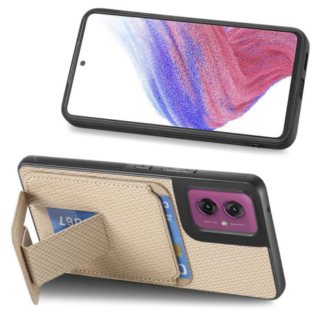 Протиударний чохол Carbon Fiber Card Bag для Motorola Moto G55 - хакі
