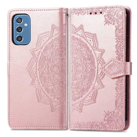 Чехол-книжка Mandala Embossing Pattern на Samsung Galaxy M52 5G - розовое золото