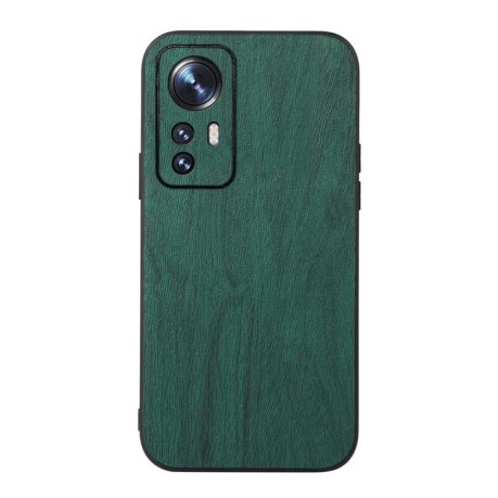 Ударопрочный чехол Wood Texture для Xiaomi 12 Pro - зеленый