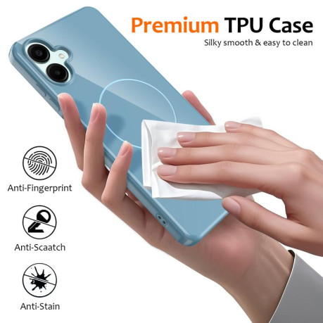 Протиударний чохол Glossy TPU Shockproof MagSafe для Samsung Galaxy А06 5G - синій