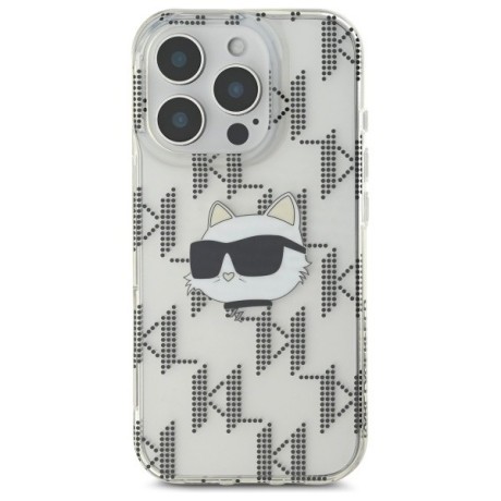 Оригинальный чехол Karl Lagerfeld IML Choupette Head Electroplated для iPhone 16 Pro Max - Clear
