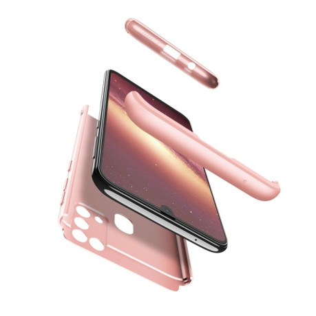 Противоударный чехол GKK Three Stage Splicing Full Coverage на Samsung Galaxy M31 - розовое золото