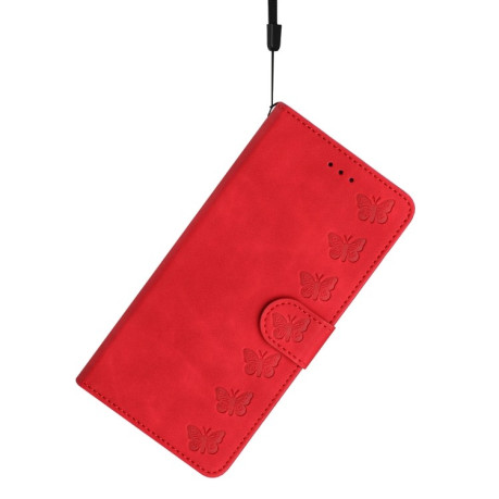 Чохол-книжка Seven Butterflies Embossed Leather для Xiaomi 14T Pro - червоний