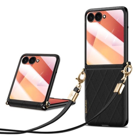 Чохол SULADA Elegant Rhombic Texture на Samsung Galaxy Filp 7 - чорний