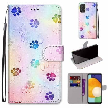 Чохол-книжка Coloured Drawing Cross для Samsung Galaxy A53 5G - Footprint Water Drops