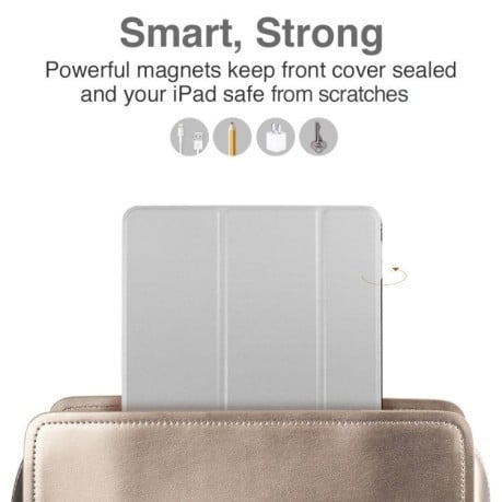Чехол ESR Yippee Color Trifold Magnetic Smart Case на iPad 9.7 2018/2017-серый