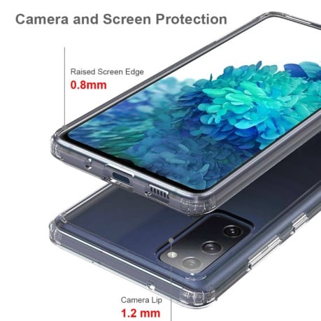 Акриловый противоударный чехол HMC на Samsung Galaxy S20 FE - прозрачный
