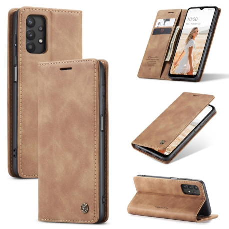 Чохол-книжка CaseMe-013 Multifunctional на Samsung Galaxy A32 5G-коричневий