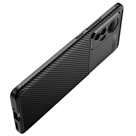 Ударозащитный чехол HMC Carbon Fiber Texture на Xiaomi Mi 12 5G - черный