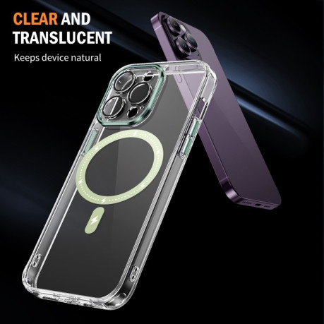 Чехол Clear Case MagSafe Simple Magnetiс для iPhone 15 Pro - зеленый