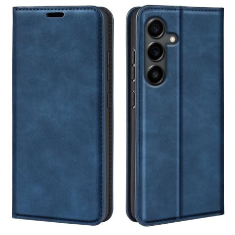 Чехол-книжка в стиле Retro на Samsung Galaxy S25 FE 5G - синий