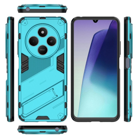 Противоударный чехол Punk Armor для Xiaomi Redmi 14C 4G/Poco C75/Redmi A4 5G - синий