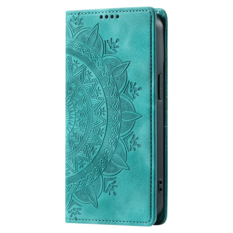 Чехол-книжка Totem Embossed Magnetic Leather для Xiaomi 14 Pro - зеленый