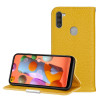 Чехол-книжка Litchi Texture Solid Color на Samsung Galaxy A11/M11 - желтый