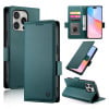 Чехол-книжка Side Buckle Magnetic Frosted Leather для iPhone 16 Pro - зеленый