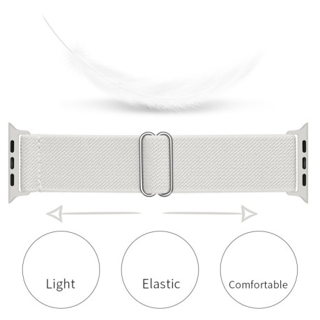Ремінець Polyester Nylon для Apple Watch 10 46mm/Ultra 49mm / Series 8/7 45mm / 44mm / 42mm/45mm/44mm/42mm - білий
