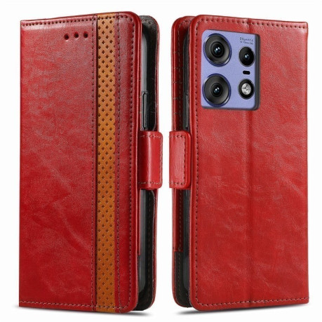 Чехол-книжка Dual-side Magnetic Buckle для Motorola Edge 50 Ultra - красный