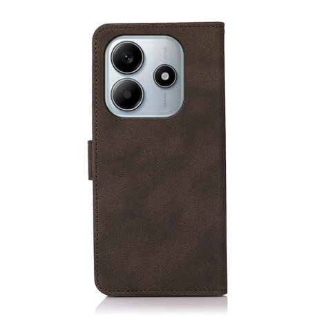 Чехол-книжка KHAZNEH Matte Texture для Xiaomi Redmi Note 14 4G 164.84mm - коричневый