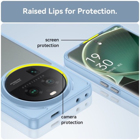 Противоударный чехол Colorful Acrylic Series для OPPO Find X6 Pro 5G - синий