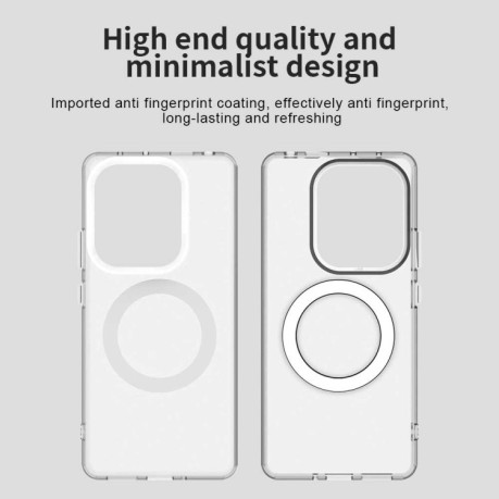 Противоударный чехол MagSafe Holder PC Hybrid для Xiaomi Redmi Note Redmi Note 14S/ 13 Pro 4G / POCO M6 Pro 4G - белый