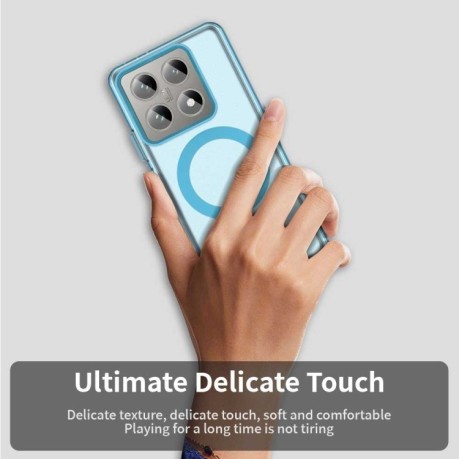 Противоударный чехол MagSafe Holder PC Hybrid для Xiaomi 14T - синий