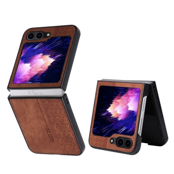 Чохол AZNS з 3D-тисненням та м'яким покриттям Skin Feel на Samsung Galaxy Flip 6/Flip 7 FE - коричневий