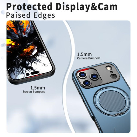 Противоударный чехол Kalebol с MagSafe и подставкой на iPhone 17 Pro Max - синий