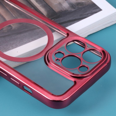 Протиударний чохол Classic Electroplating (Magsafe) для iPhone 14 Pro Max - червоний