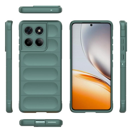 Силиконовый чехол Magic Flannel для Motorola Edge 60 Fusion 5G - зеленый