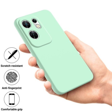 Силиконовый чехол Solid Color Liquid Silicone на Infinix Zero 30 4G - зеленый