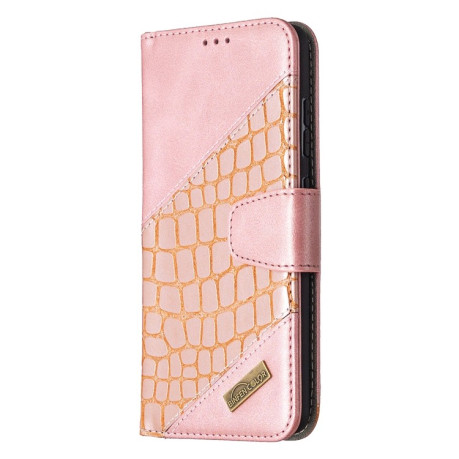 Чехол-книжка Matching Color Crocodile Texture на Samsung Galaxy S20 FE - розовый