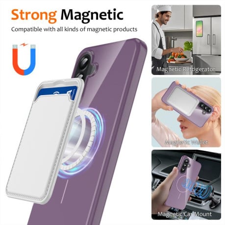 Чохол Glossy TPU Shockproof з MagSafe на Samsung Galaxy A17 5G/4G - фіолетовий