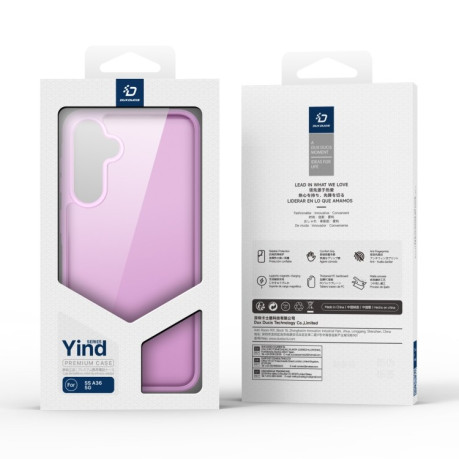 Чехол DUX DUCIS Yind Series TPU Hybrid PC на Samsung Galaxy A36 5G / A56 5G - розовый