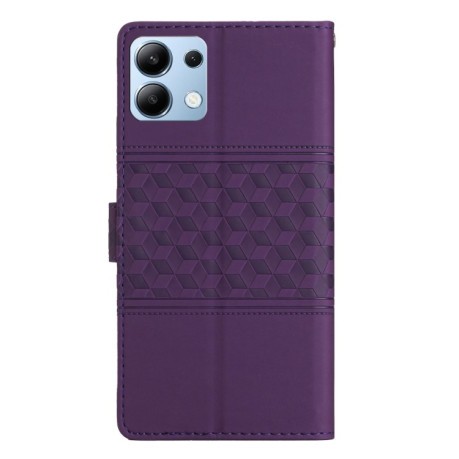 Чохол-книжка Diamond Embossed Skin Feel для Xiaomi Redmi Note 14 4G - фіолетовий