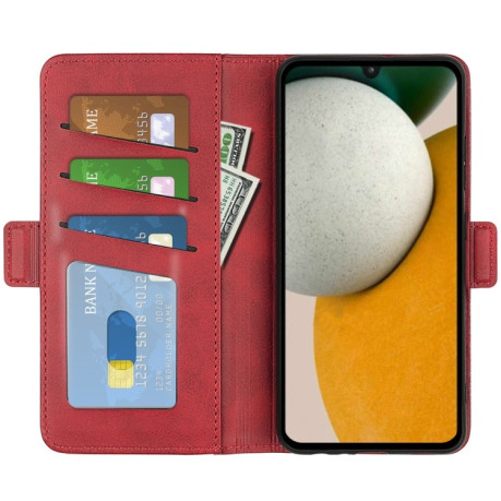 Чехол-книжка Dual-side Magnetic Buckle для Samsung Galaxy A15 - красный