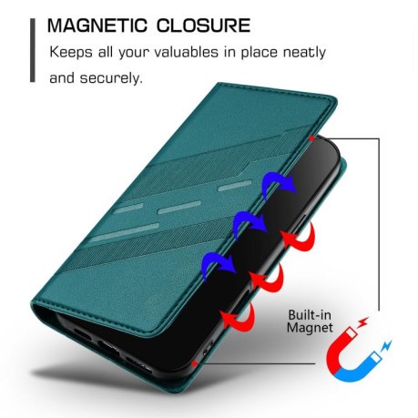 Чехол-книжка Embossed Multi-functional Wallet Retro Leather на Infinix Hot 50 Pro 4G - зеленый